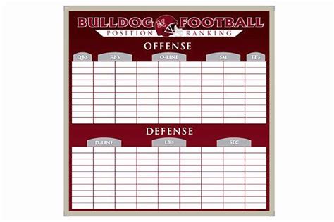 Football Depth Chart Template Excel New Football Depth Chart Template