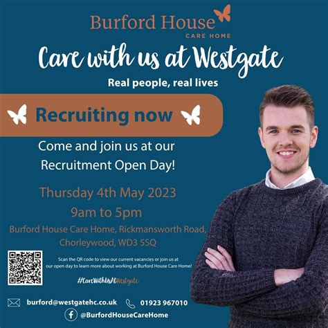 Join Us At Burford House Recruitment Open Day Westgate Healthcare