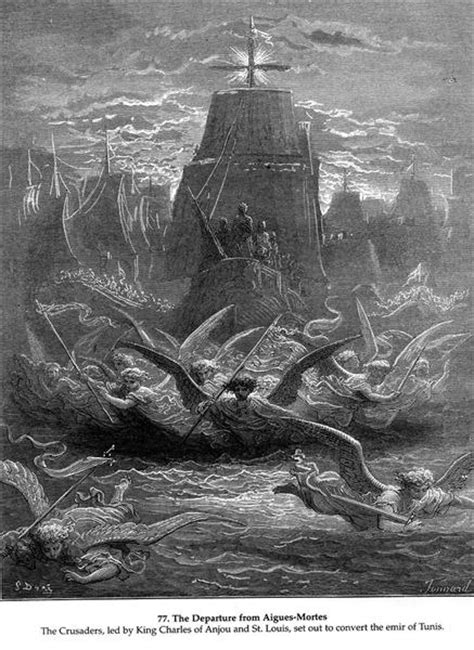 St Louis Leaving Aigues Mortes 1877 Gustave Dore