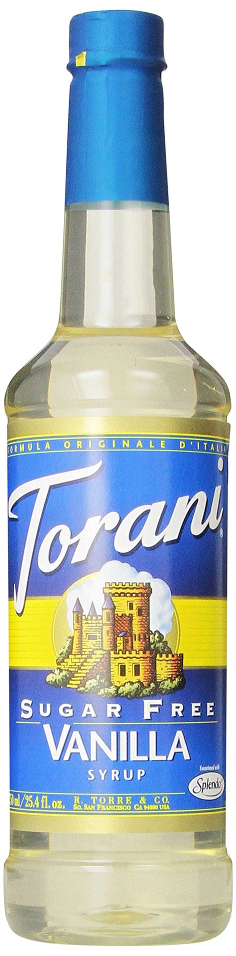 Torani Sugar Free Syrup Vanilla Ounce Pack Of Sugar