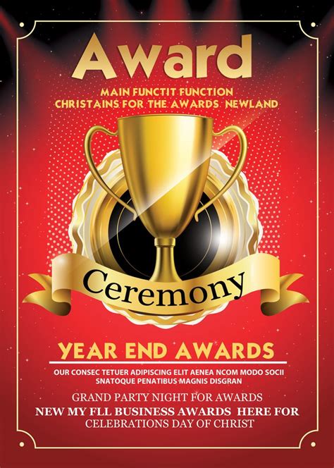 Award Ceremony Flyer Poster In