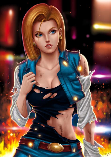 Fan Art Android 18 Wallpaper