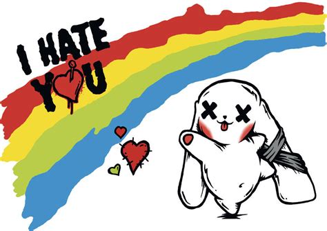 Download I Hate You With Rainbow Wallpaper