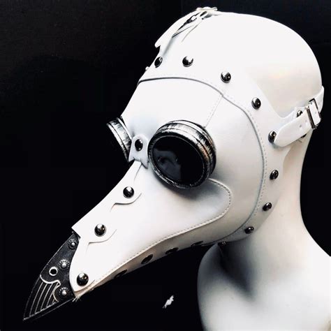 Plague Doctor Mask With Led Face Mask Bird Jackdaw Steampunk Etsy