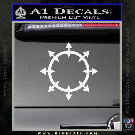 Chaos Symbol Wheel Decal Sticker A1 Decals