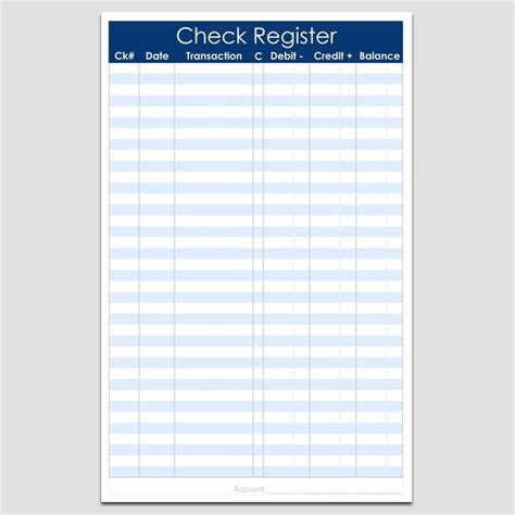 Free Printable Check Register 85 X 11 Printable Templates