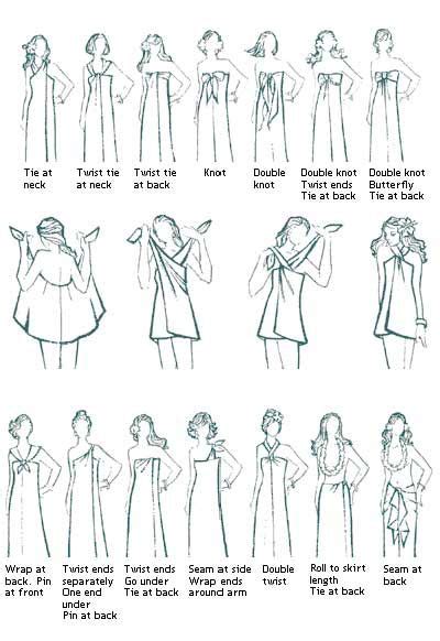 Different Ways To Tie A Sarong Pareau Diy Dress Scarf Dress How To Wear Scarves