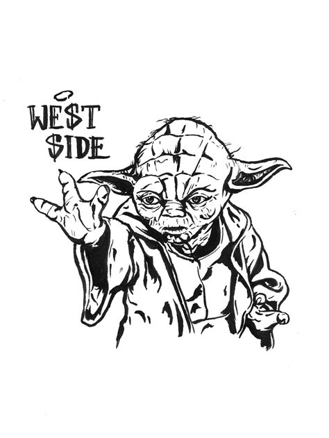 Yoda Png Black And White Transparent Yoda Black And Whitepng Images