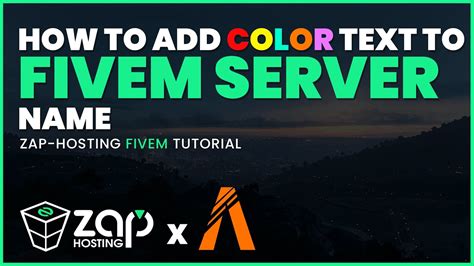 How To Add Colored Text To Your Fivem Server Name 2023 Youtube