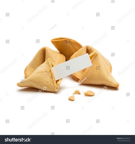Open Fortune Cookie Crumbs On White Stock Photo 283628135 Shutterstock