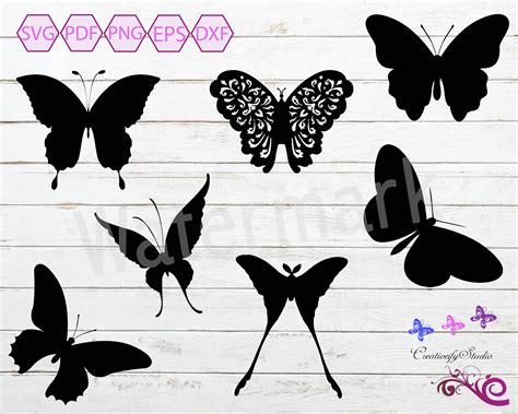 Butterfly Svg Silhouette Wing Clipart Beautiful Butterflies Etsy Uk