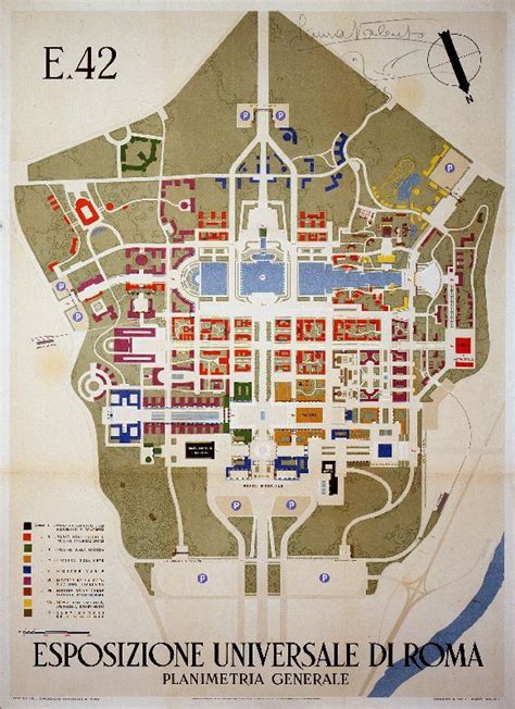 Site Plan For 1939 Universal Exposition In Rome The Eur District