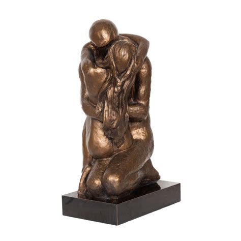 Austin Productions Couple Embracing Bronze Sculpture Chairish