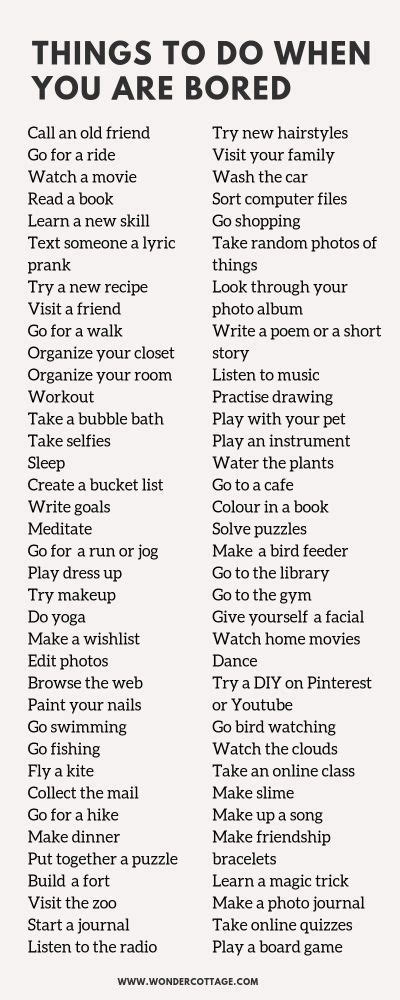 70 Things To Do When You Are Bored The Wonder Cottage Things To Do