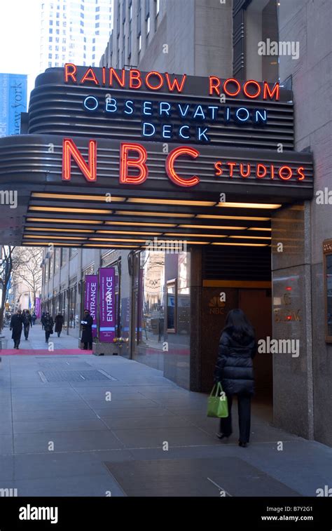 The Entrance To The Rainbow Room In Rockefeller Center In New York