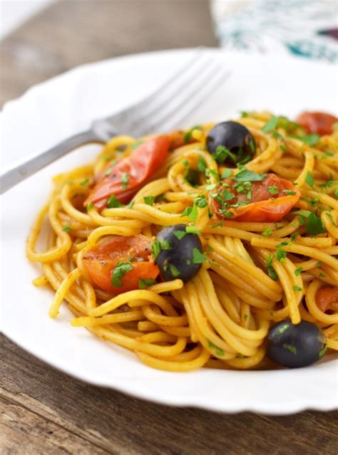 Spaghetti Alla Puttanesca Recipe Inside The Rustic Kitchen