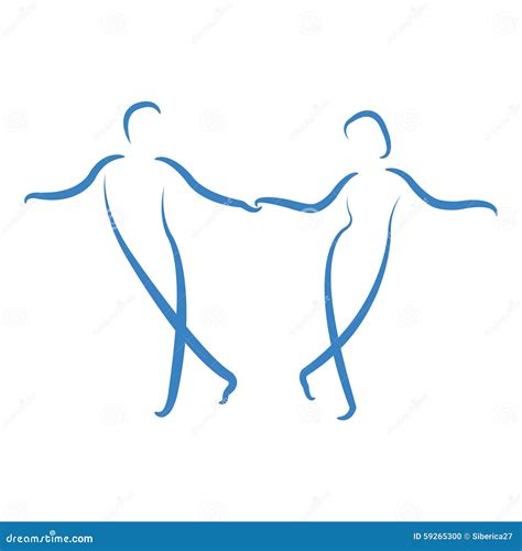 Dancing Couple Logo Stock Vector Image 59265300