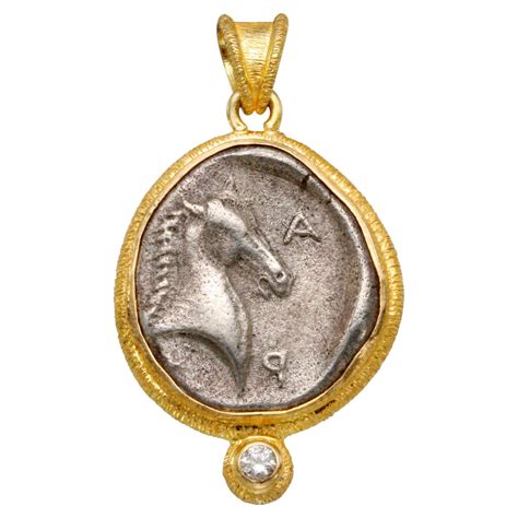 Antike Griechische Medusa Münze Anhänger Aus Dem 5 Jahrhundert Im