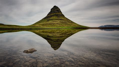 Kirkjufell Mountain Reflecting In Calm Waters Snæfellsnes Peninsula
