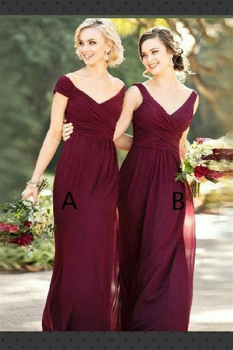 Cute Bridesmaid Dress Bridesmaid Dress Long Burgundy Bridesmaid Dress Cute B… Burgundy