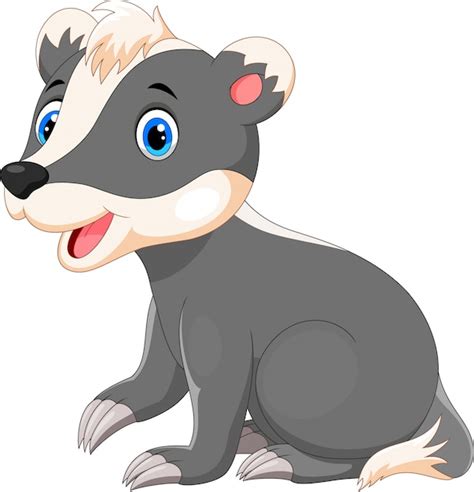 Cartoon Honey Badger Premium Vector