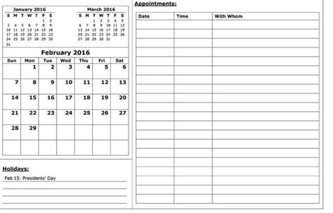 Month Appointment Calendar