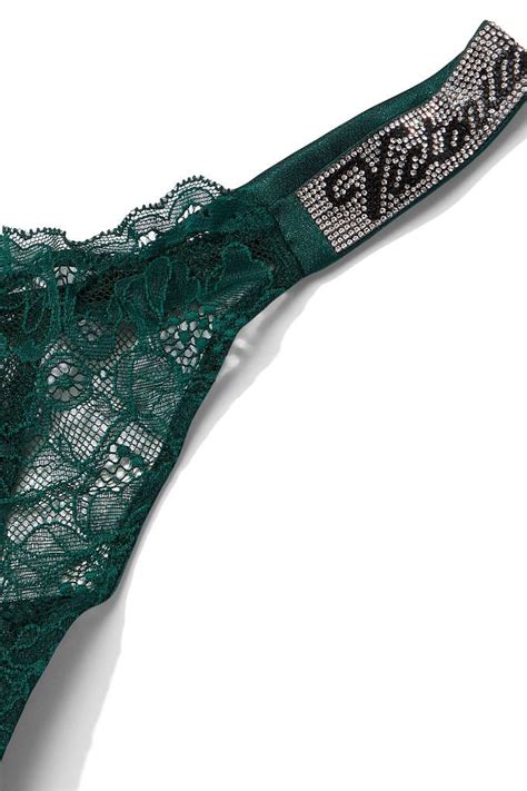 Buy Victorias Secret Lace Shine Strap Thong Knickers From The Victorias Secret Uk Online Shop