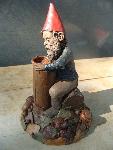 Thomas Clark Pecan Resin Gnome Figurine Potter Sculpture Etsy