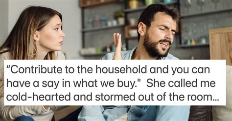 Husband Asks If He Was Wrong To Remind Unemployed Wife That Hes The