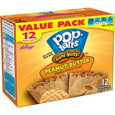 2 Pack Kellogg S Pop Tarts Gone Nutty Pb Toaster Pastries 12 Count 21 1 Oz