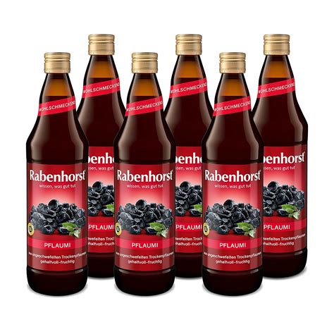 Rabenhorst Pflaumi 6er Pack 6 X 700 Ml Fruchtiges Pflaumen Getränk Aus Ungeschwefelten