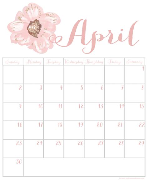 April Calendar Free Printable Printable World Holiday