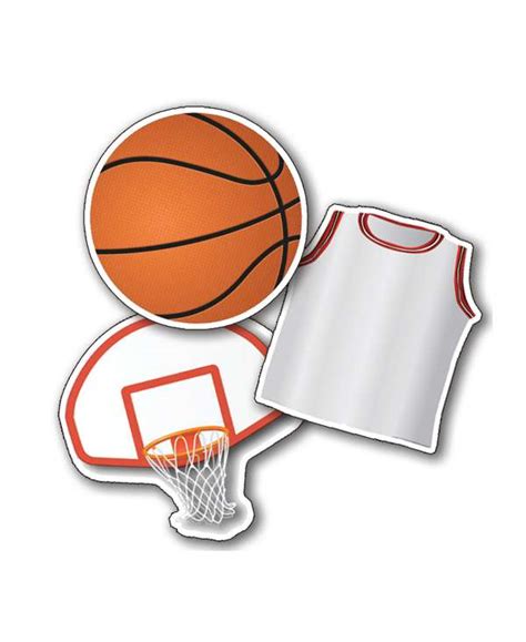 5 Sports Cut Outs Basketball