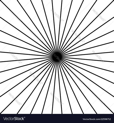 Radial Radiating Straight Thin Lines Circular Vector Image