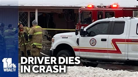 Driver Dies After Car Crashes Into Business Youtube