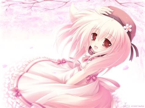 Wallpaper Drawing Illustration Anime Hat Wind Pink Cute Girl Smile Sketch Mangaka