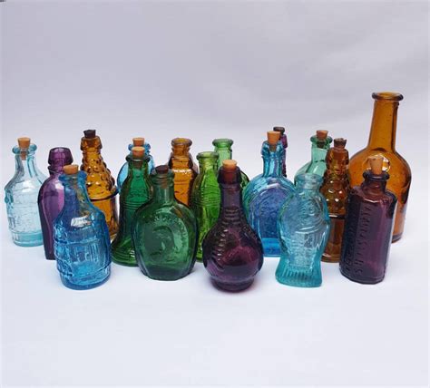 Vintage Lot Glass Miniature Bottles Lot In 2020 Miniature Bottles Miniatures Bottle