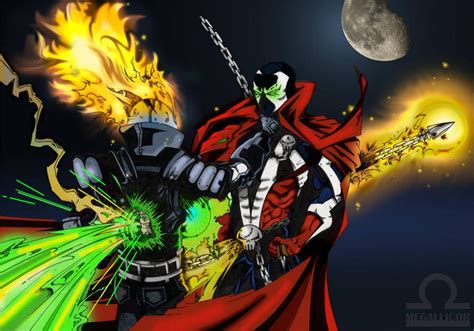 Spawn Vs The Rider Coloured By Megallicor Ghost Rider Costume Ghost