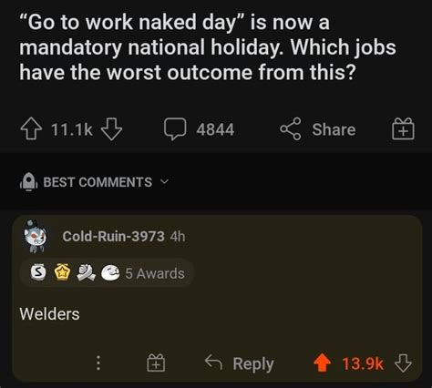 Go To Work Naked Day Is Now A Mandatory National Holiday Which Jobs