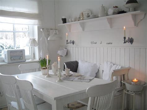 Dining Room White Grey Black Chippy Shabby Chic Whitewashed