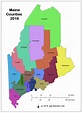 Map of Maine Counties