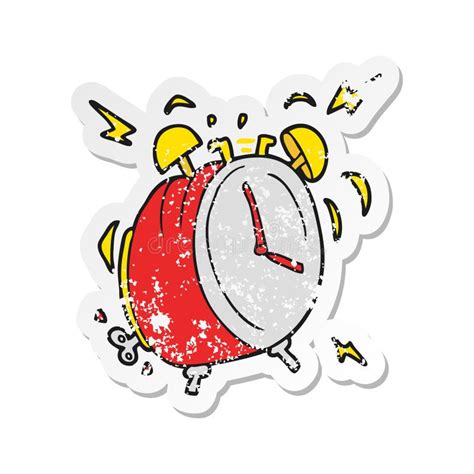 Crazy Alarm Clock With A Wrench Stock Vector Illustration Of Clock