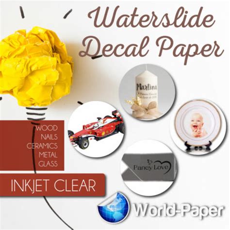 Inkjet Clear Waterslide Model Ceramic Decal Paper 10 Sheets 8 5x11 1 Ebay