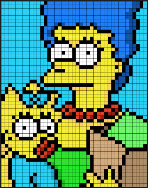 10 Simpsons Pixel Art Ideas Pixel Art Pixel Art Templates Images And Photos Finder