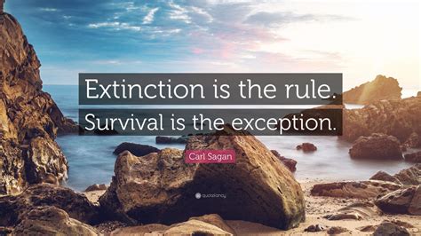 Carl Sagan Quote Extinction Is The Rule Survival Is The Exception Wallpapers Quotefancy