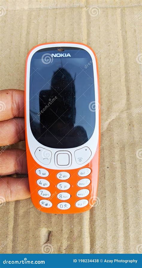 Old Classic Mobile Cell Phone Nokia Old Keypad Smartphone Isolated On