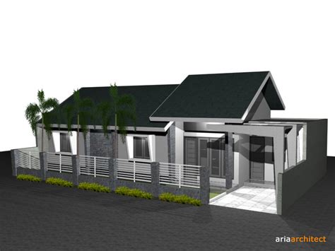 Model rumah lebar 5,5m untuk menyiasati minimnya lebar tanah. Desain Rumah Asri 15 x 10m | Kilausurya's Blog