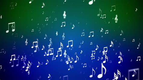 Broadcast Rising Music Notes Blue Stock Footage Video 100 Royalty