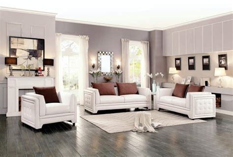 Buy Homelegance Azure Sofa Loveseat And Chair Set 3 Pcs In Off White