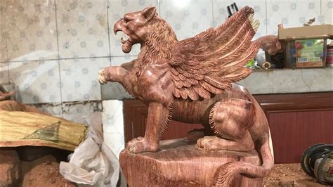 Wooden Carvings Of Mythical Creatures Gryphon Tuan Wood Carvings